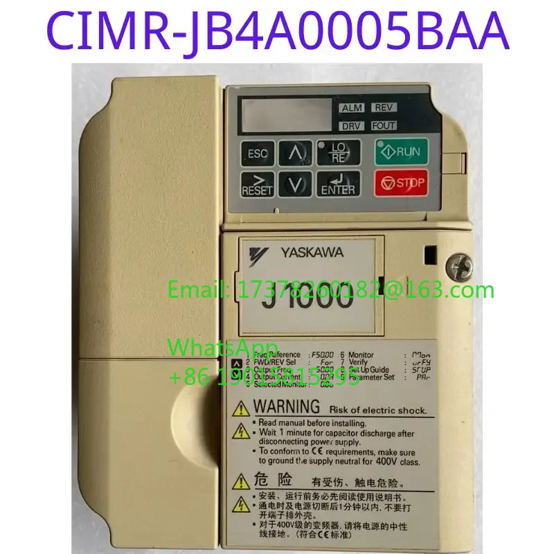 

The second-hand J1000 frequency converter CIMR-JB4A0005BAA 2.2kW/1.5kW function has been tested and is intact