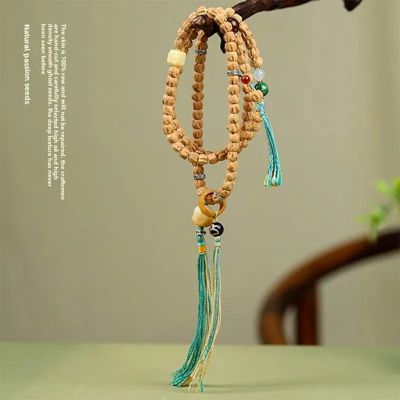 الطبيعية بايرن البذور مستقيم قطع سوار الإبداعية العرقية نمط العصرية Ruisen الصحوة الأسد النسيج الفن حلقة متعددة بوذا يكون