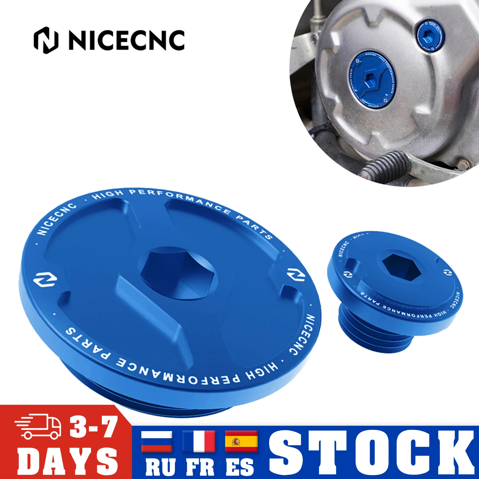 

NICECNC For YAMAHA RAPTOR700 RAPTOR 700R 2013-2023 YFZ450R Engine Cover Cap Plug Kit Grizzly 550 700 Aluminum ATV Accessories