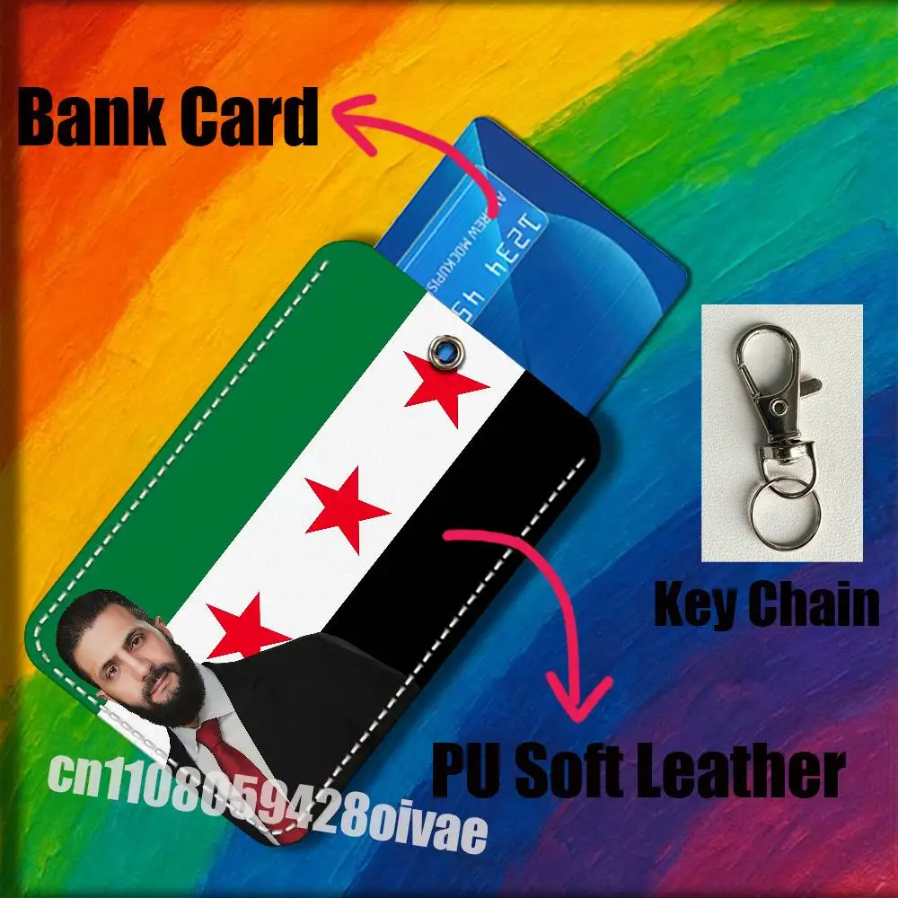 アハマド・ヒュースイン・アル・シャラ（シリア人）用IDクリップ、クレジットカード、銀行カード、バッグ、バス、食事カードホルダー、カバー、ポケットデコレーション、キーホルダー