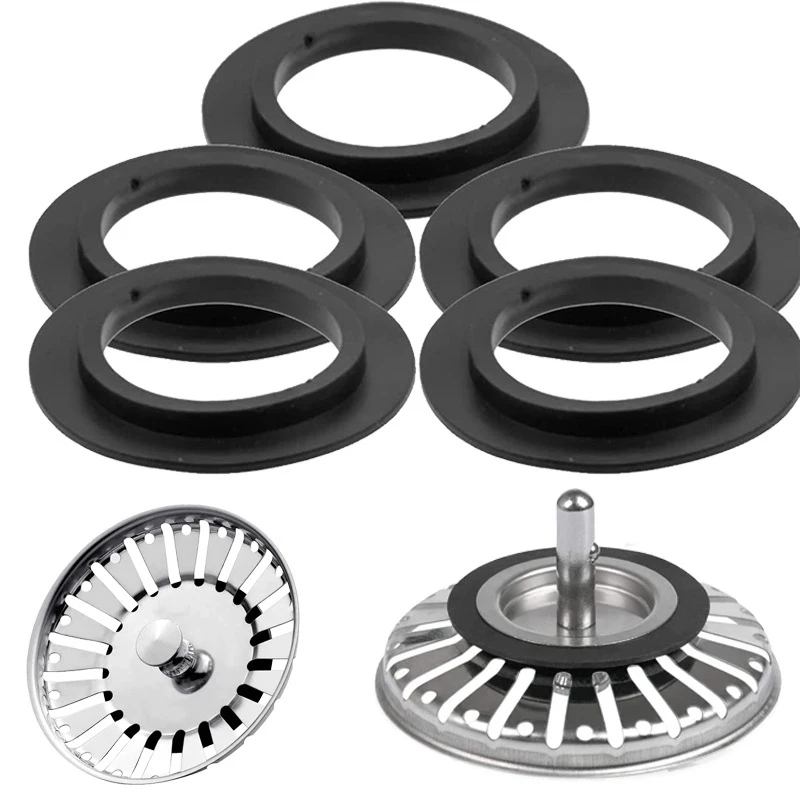 5pcs Rubber Seal Washer Gasket For Franke Basket Strainer Plug For 78 79 80 82 83mm Sink Drainer Gasket