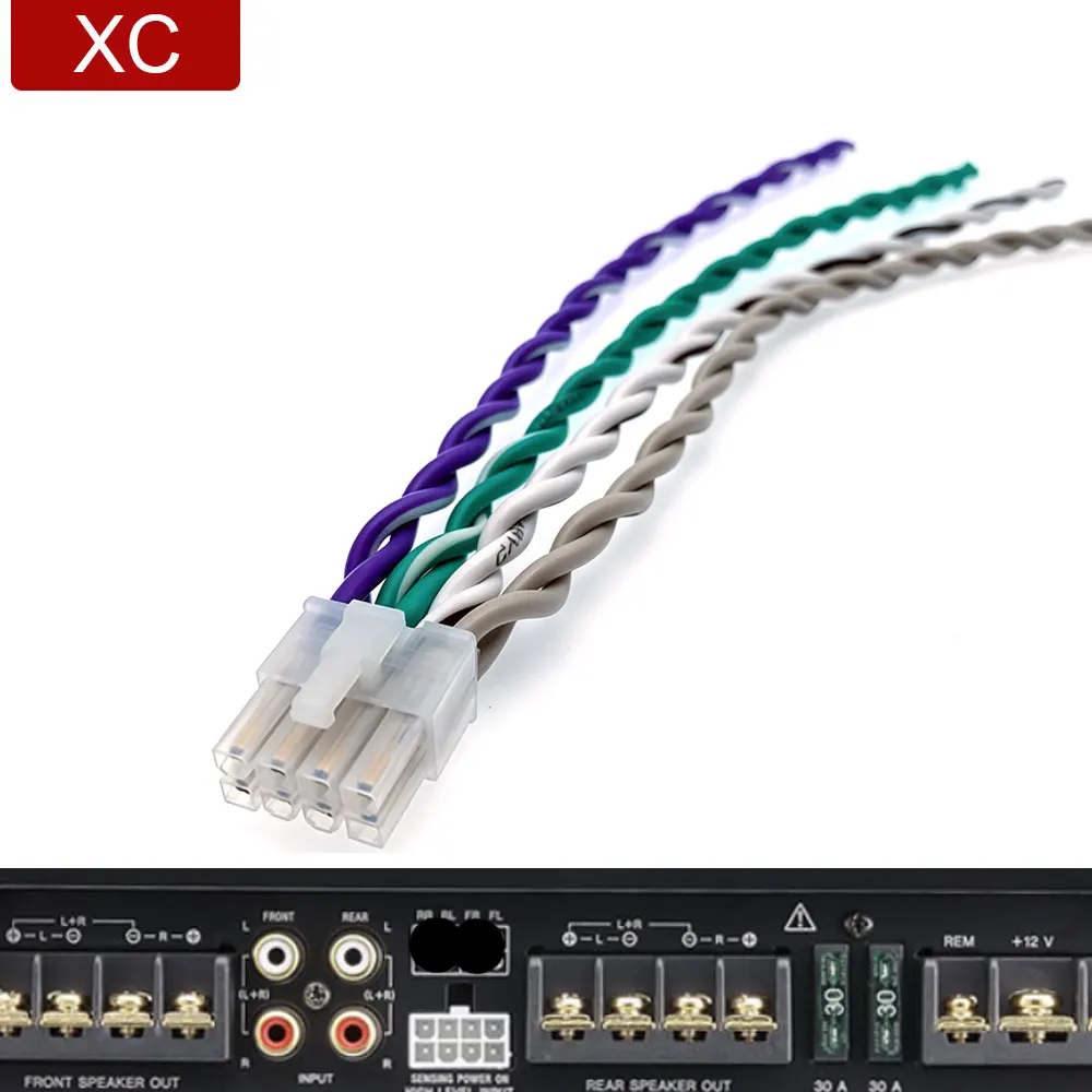 8‑Pin Car Speaker Input Harness Cable for Sony Amplifiers XM‑GS4 / XM‑4060GTX / XM‑N1004 / XM‑504Z / XM‑GS400