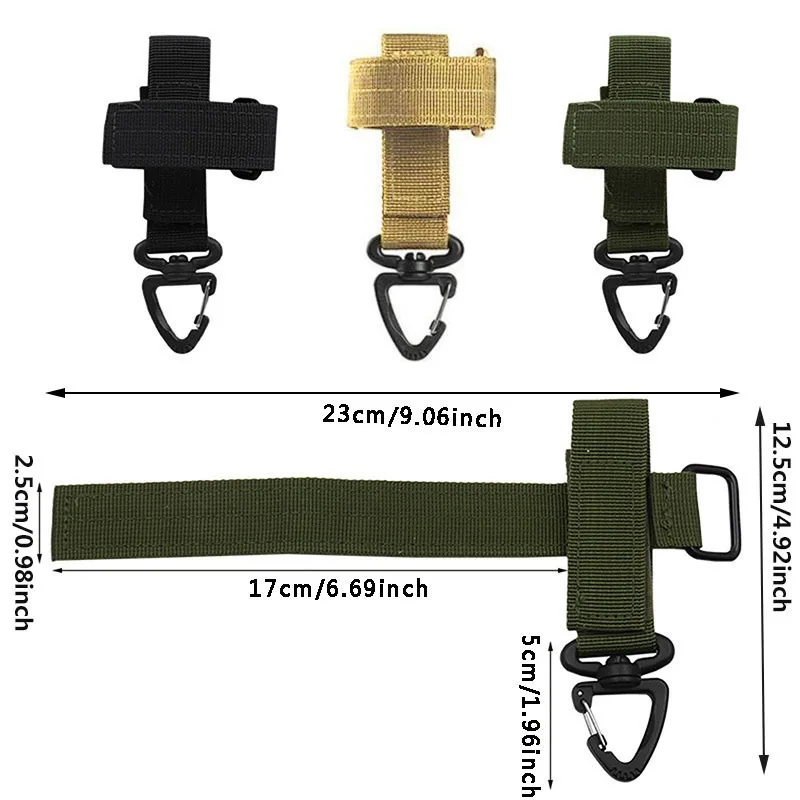 ใหม่ Multi-Purpose ถุงมือ BUCKLE ถุงมือตะขอพัดลมกลางแจ้งปีนเขาเชือกเก็บปรับ Camping แขวน