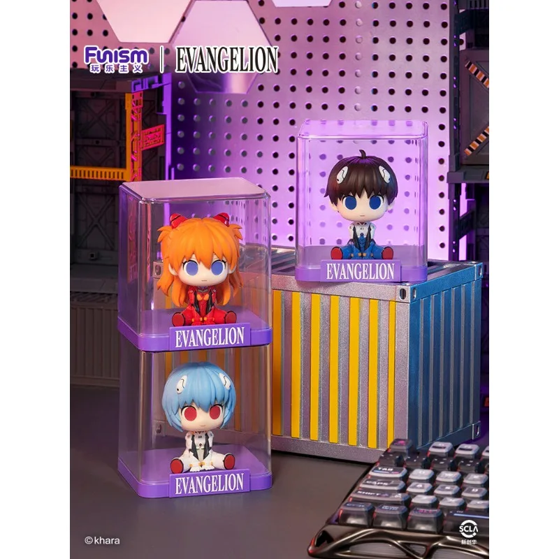 Funism Neon Genesis Evangelion Eva Blind Box Toys Little Completion Plan Asuka Langley Soryu Squishy Face Collect Ornaments