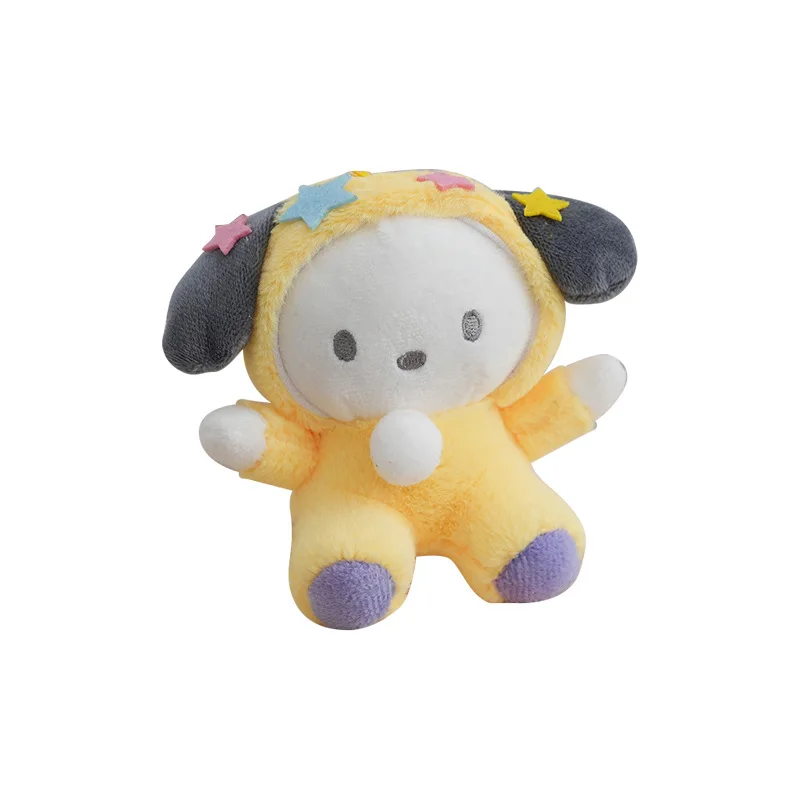 10 teile/los Sanrio Cinnamoroll Plüsch Spielzeug Anhänger 12 cm Anime Melody Plüsch Puppe Schlüsselbund Rucksack Anhänger für Mädchen Geburtstag geschenk