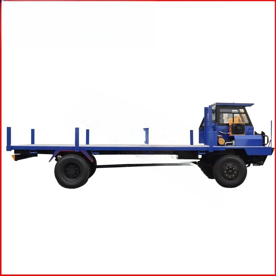 Agricultural vehicle four-wheel drive extended mountain pulling bamboo farmland pulling sugarcane 10 tons 16 tons load four
