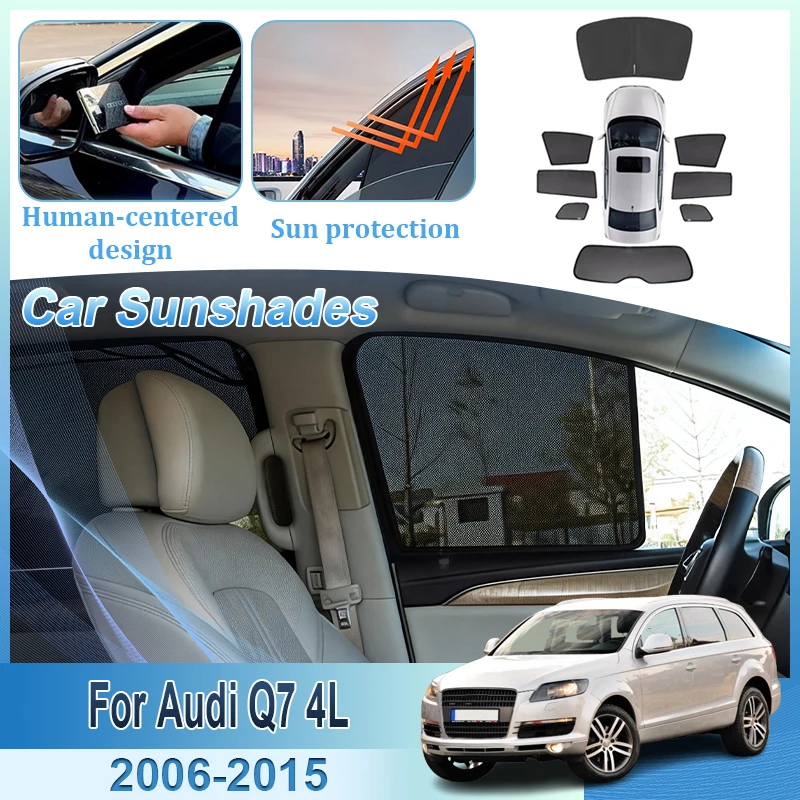 

Car Accessories For Audi Q7 4L MK1 2006-2015 Magnetic Window Privacy Curtains Windshield Sunscreen Auto Sun Visor Mesh Sunshade