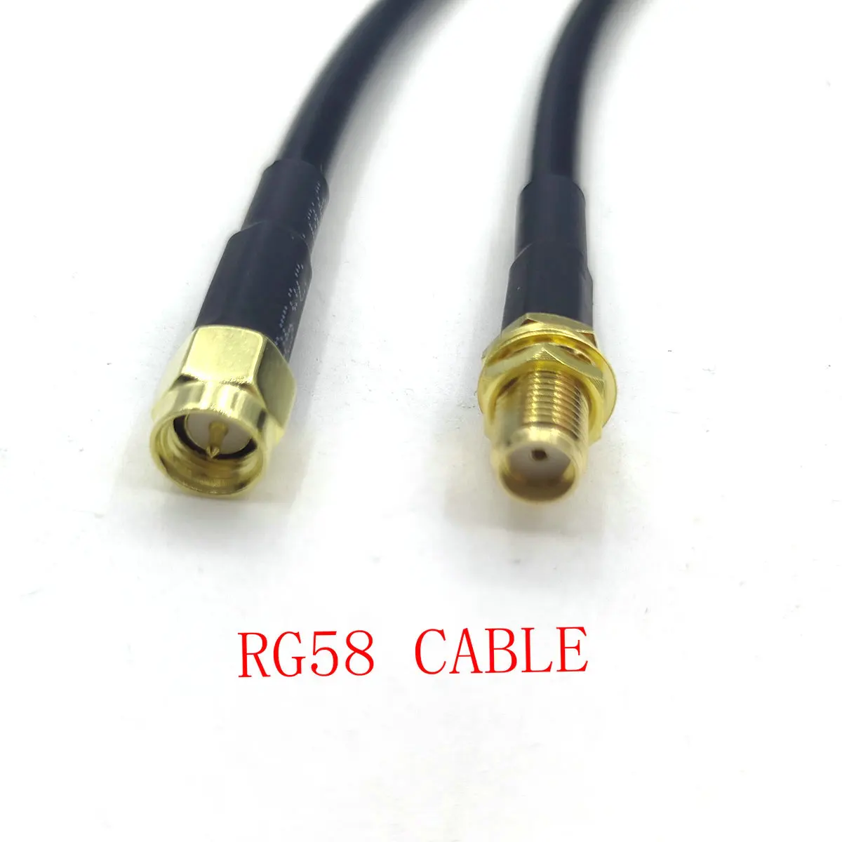 

SMA female nut bulkhead to SMA male straight RG58 cable