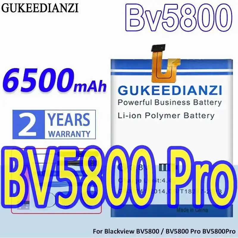 

Stable For Blackview BV5800 BV5800 Pro BV5800Pro 6500mAh Mobile Phone Battery