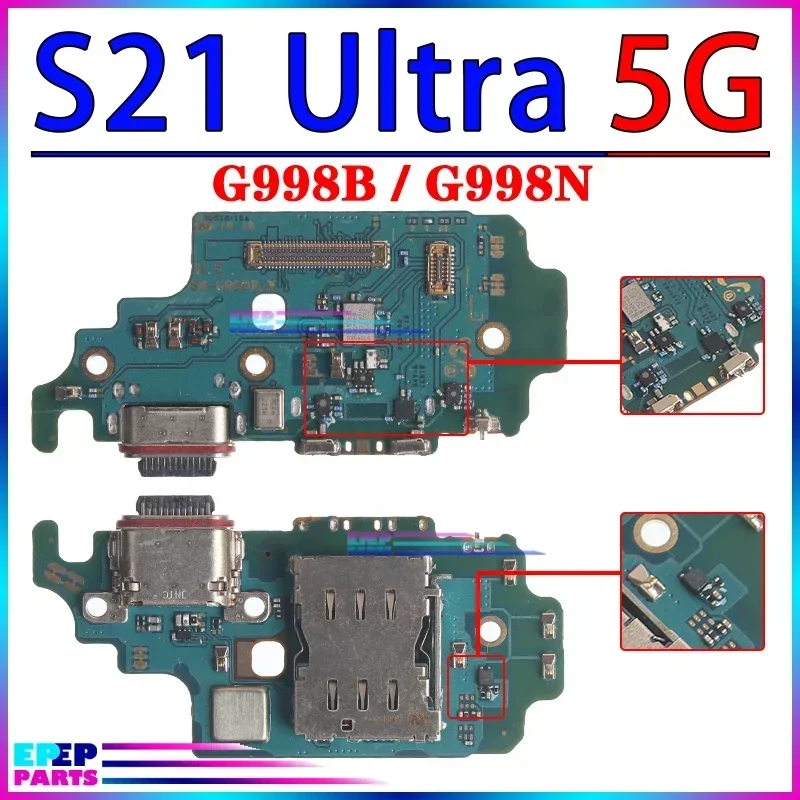 Usb Dock Charger Port for Samsung Galaxy G991 G996 G998 G990 S901 S906 S908 0 B U N S21 S22 Fe Plus Ultra Charging Board Module