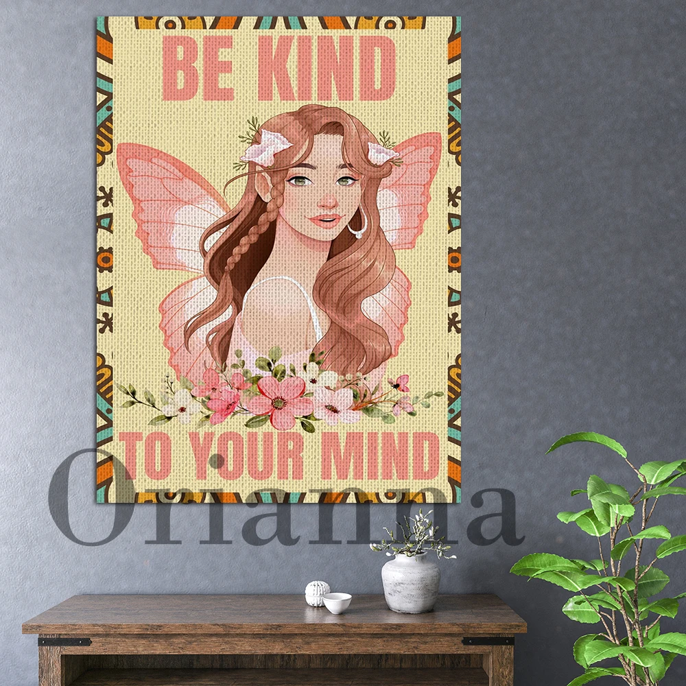 Be Kind To Your Mind Motivational Affirmation Sayings Quotes Wall Art Mental Health Awareness Therapy Counseling Decor Poster