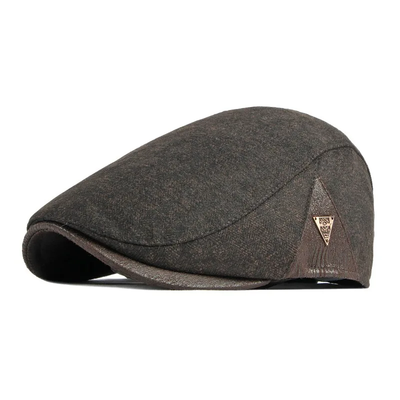 Stylish Korean Style Hat Men's Autumn And Winter Thickening Warm Peaked Cap Women's Artistic Advance Hats Beret Men's