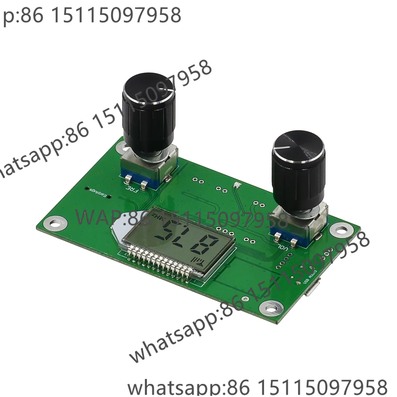 

Плата модуля цифрового стерео FM-радиоприемника DSP PLL 87-108 МГц с последовательным управлением, диапазон частот 50 Гц-18 кГц, контроллер