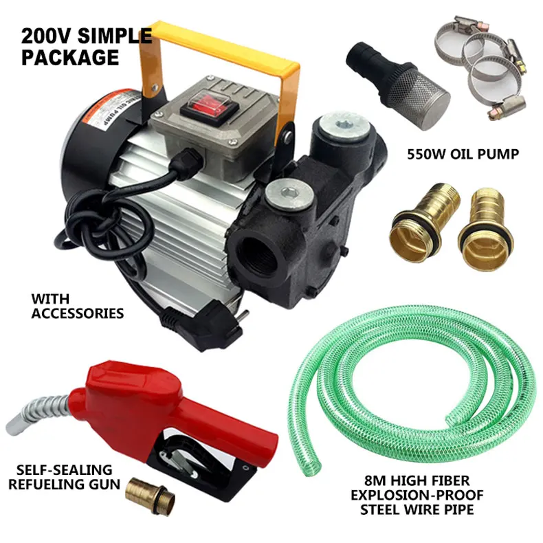 

Электронный дозирующий масляный насос, машина для заправки автомобиля, 12 В, 24 В, 220 В, 750 Вт, дизельный самовсасывающий электрический насос, большой расход