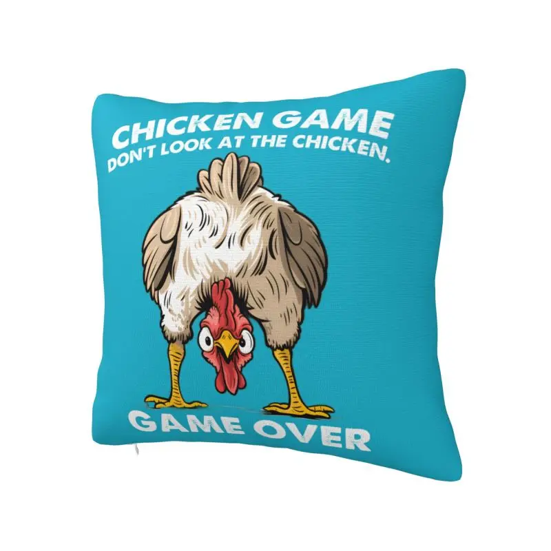 Chicken Game Don't Look At The Chicken Cushion Covers 55x55cm Velvet Throw Pillow Case Sofa Chair Square Pillowcase Home Decor