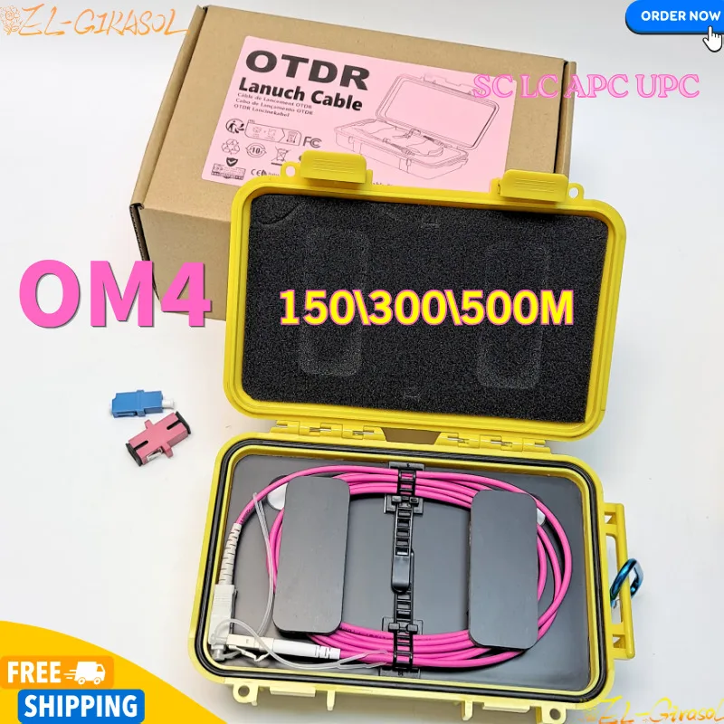 boite-de-test-otdr-avec-cable-de-lancement-sc-lc-100-150-300-500m-om4-fibre-multimode-upc-otdr-850nm-1300nm