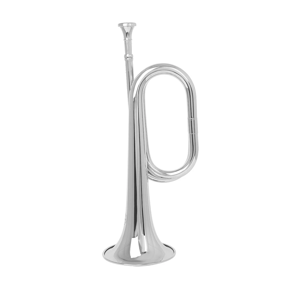 Brass Cavalry Trumpet Bugle Early Learning Toy Music Instrument Developmental Vocal Toys Horn for Scouting Adults