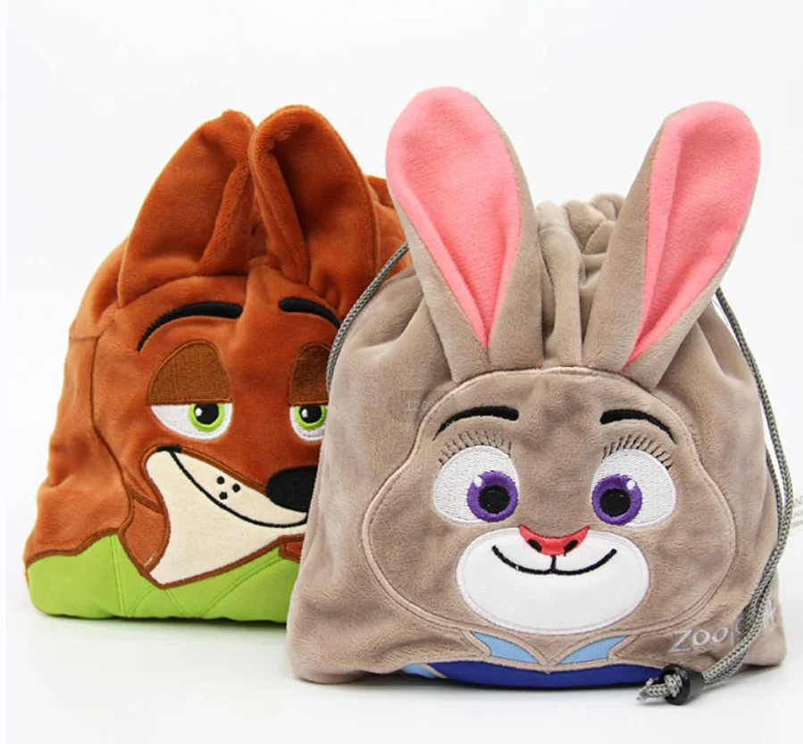 MINISO Zootopia Zootropolis Judith Laverne Hopps Nick Wilde Cosplay Creative Personalized Storage Bundle Pocket Bag Coin Purse