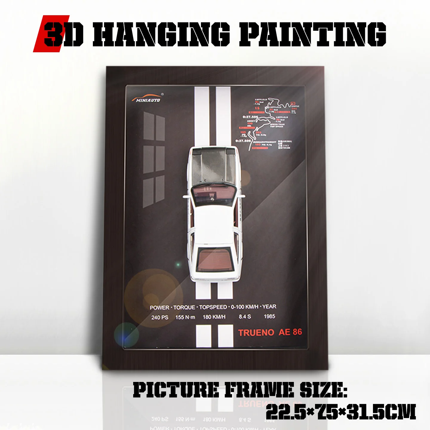 Peintures tridimensionnelles de voitures de sport en alliage, décorations uniques, objets de collection pour les amateurs de modèles de voitures, cadeaux d'Halloween