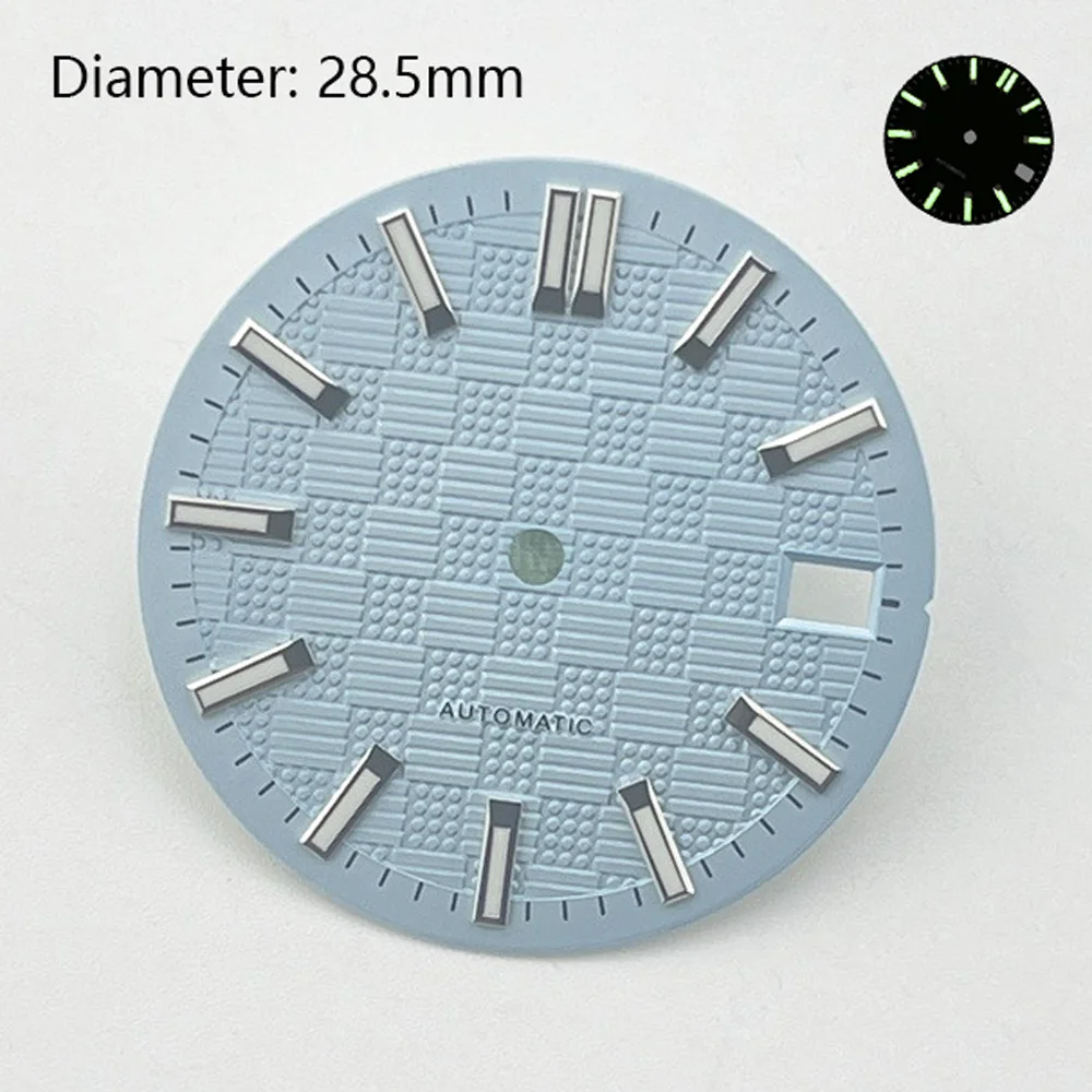 28.5mm NH35 dial green luminous modified diving watch dial NH35 suitable for NH35 automatic movement watchmods customized logo