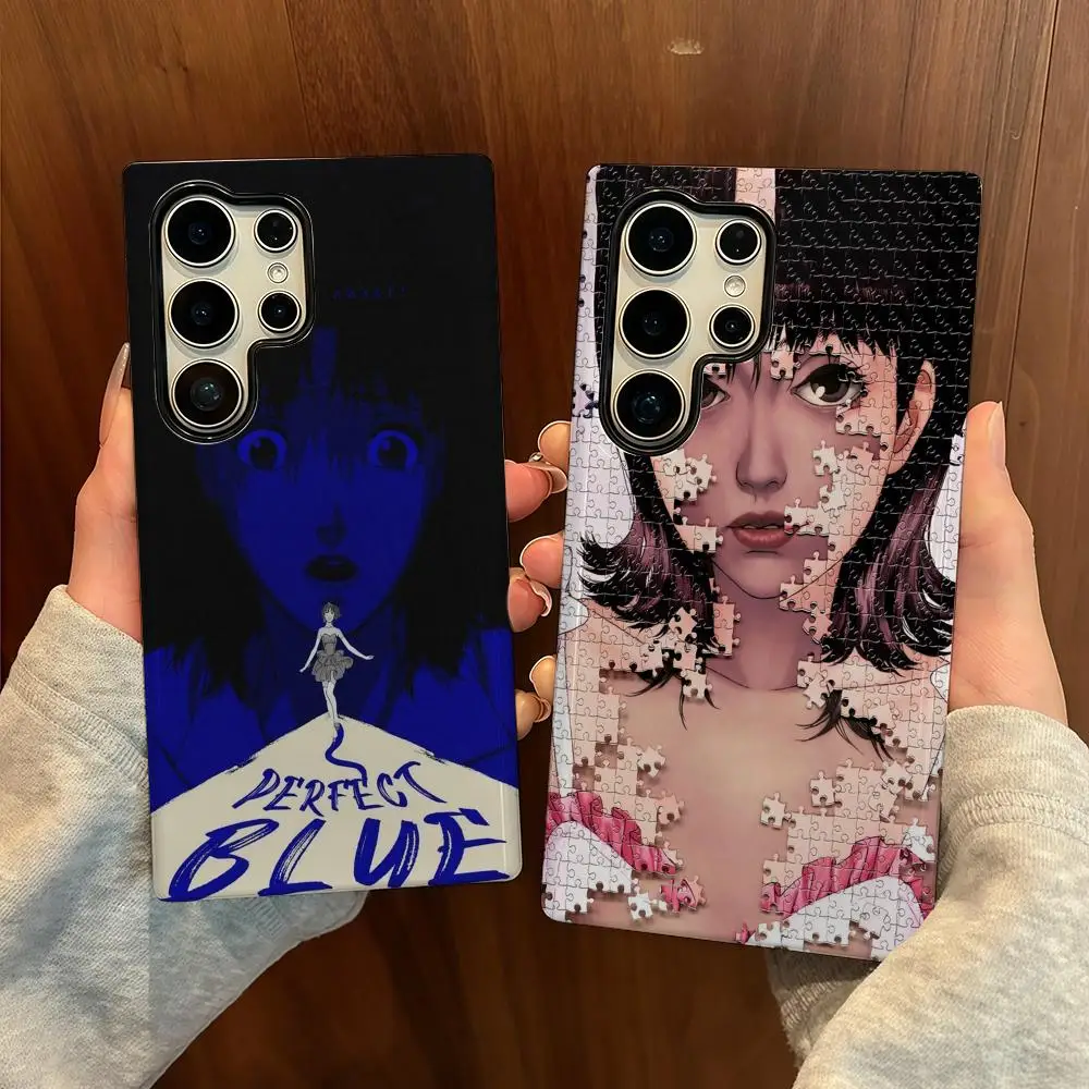 

perfect blue Phone Case For Samsung S25 Film Shell Luxury GalaxyS24Ultra 23plus S22 21 A56 36 26 16 Double layer Cover
