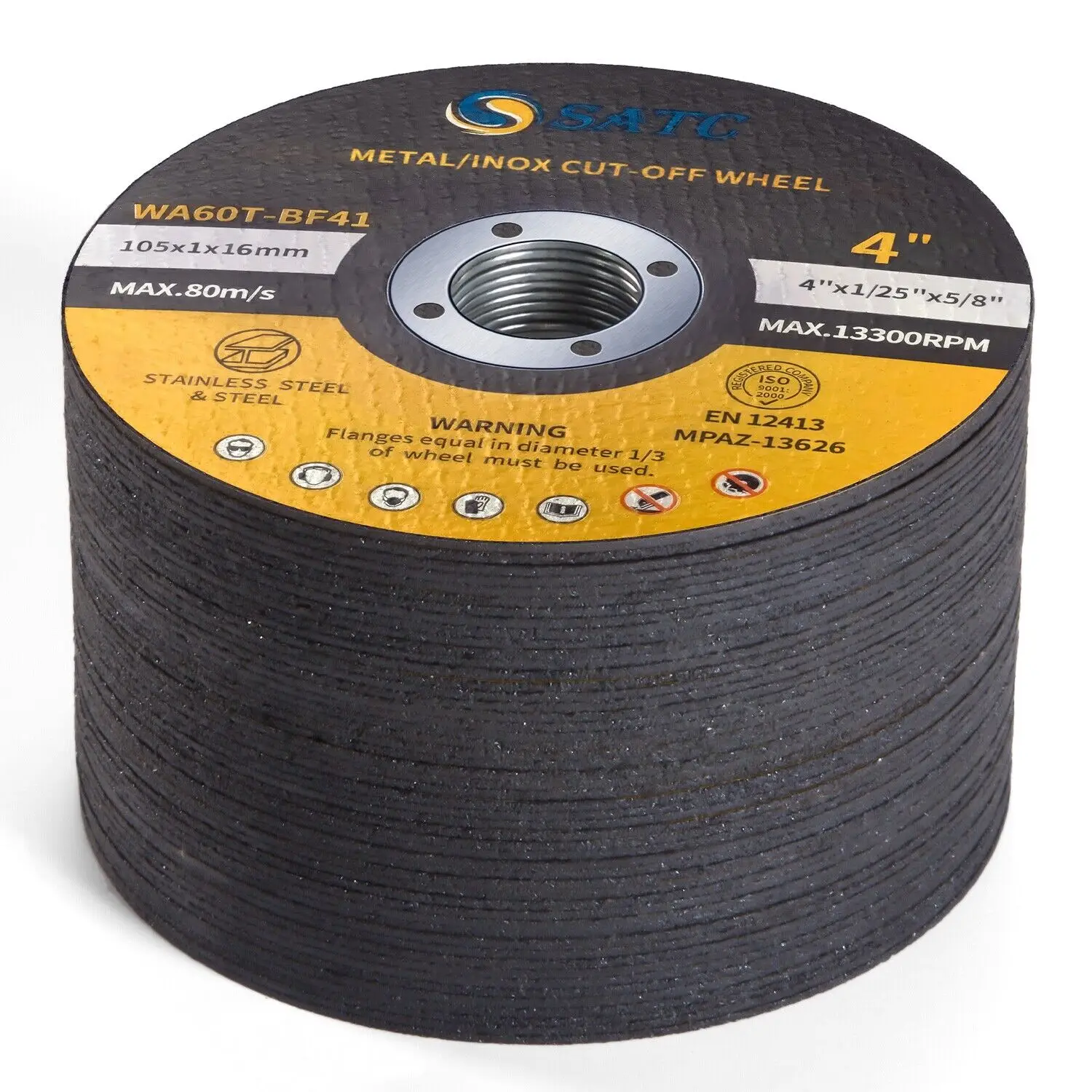 100-Pack 4-Inch Metal Cut off Wheels with 5/8