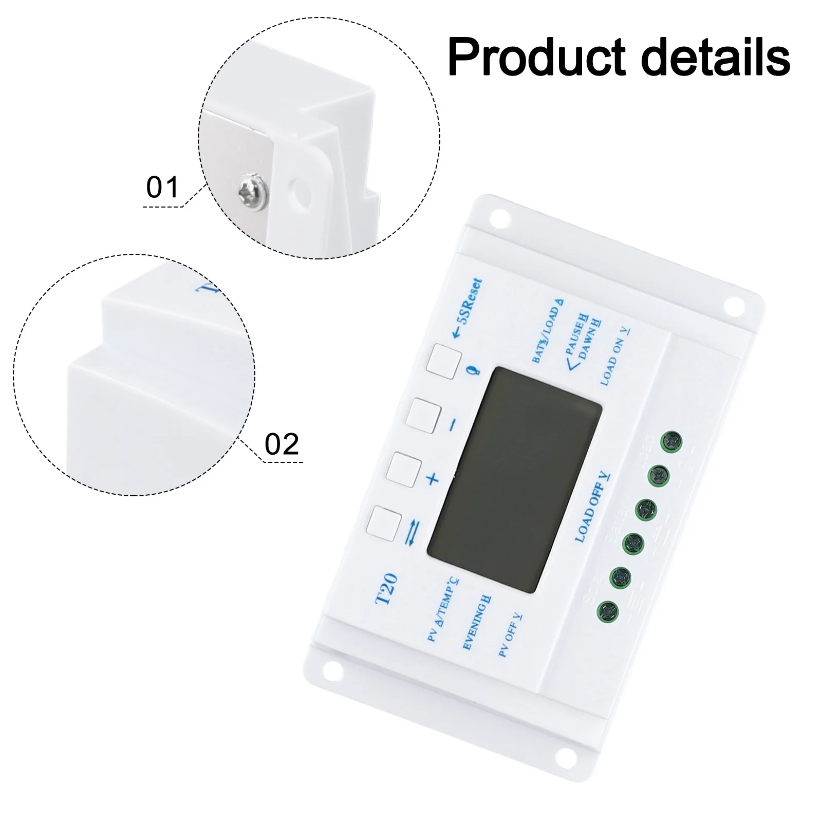 Pengontrol lampu pagi, pengontrol pengisian tenaga surya 12V/24V MPPT pengontrol waktu kerja malam pengontrol tiga waktu