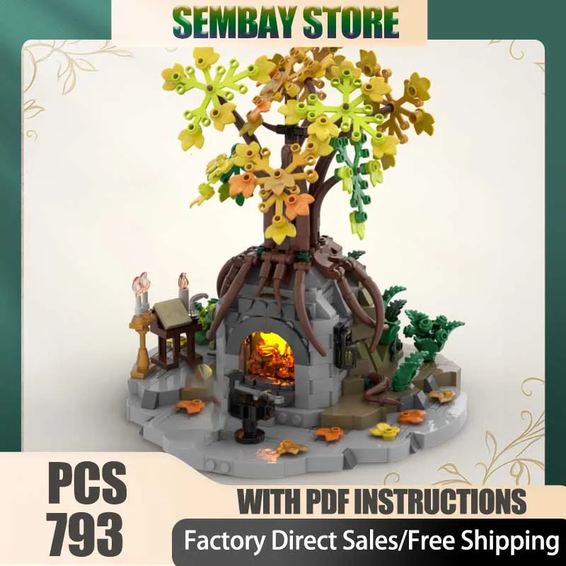 

Magic Rings Model Moc Building Bricks Modular Rivendell Side Build Model Technology Block Christmas DIY Toy Construction Gift