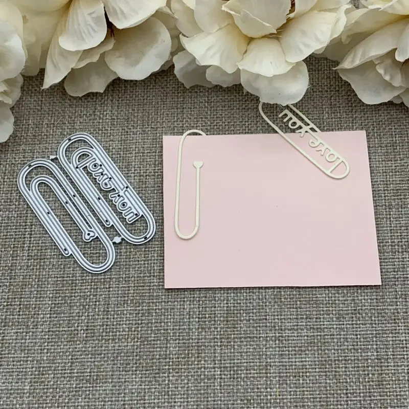 Love you letter tag clip Metal Cutting Dies For DIY Scrapbooking Decorative Embossing Handcraft Die Cutting Template Mold