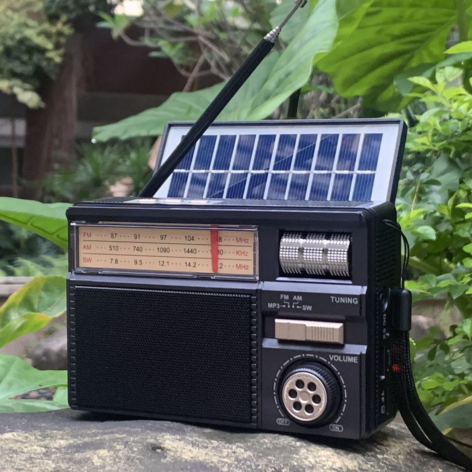 راديو DSP ريترو محمول FM AM SW كلاسيكي عتيق شحن بالطاقة الشمسية راديو قابل لإعادة الشحن Bluetooth5.4 مكبر صوت يدعم بطاقة TF USB AUX