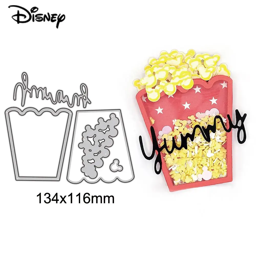 Pyszny Popcorn Metalowe matryce do wycinania Szablony Disney Diecut do DIY Scrapbooking Dekoracyjne wytłaczanie Papierowe kartki do rękodzieła