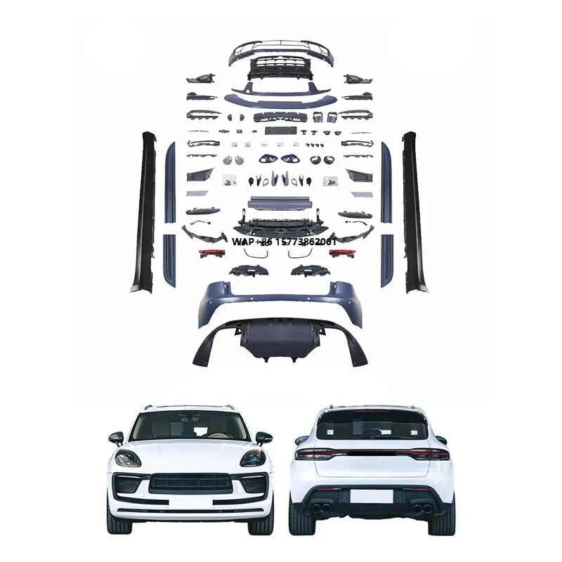 

New 2014-2021 for Macan 95B Upgraded 2023 Front/Rear Bumpers Fog Light Side Skirts Daytime Running Lights Body Kits