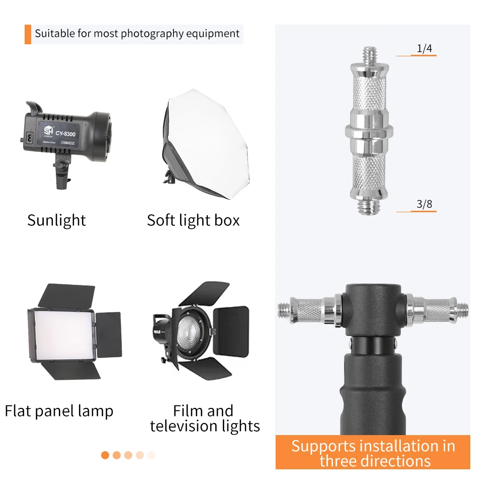 SH Heavy Wall Mount Boom Arm For Photography Studio Video Strobe Lights, Max Length 100CM, Horizontal and Vertical Rotatable image 4