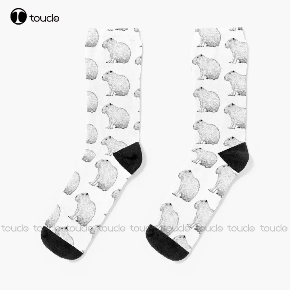 Capybara: My Spirit Animal! Socks Cotton Socks For Men Personalized Custom Unisex Adult Teen Youth Socks 360° Digital Print