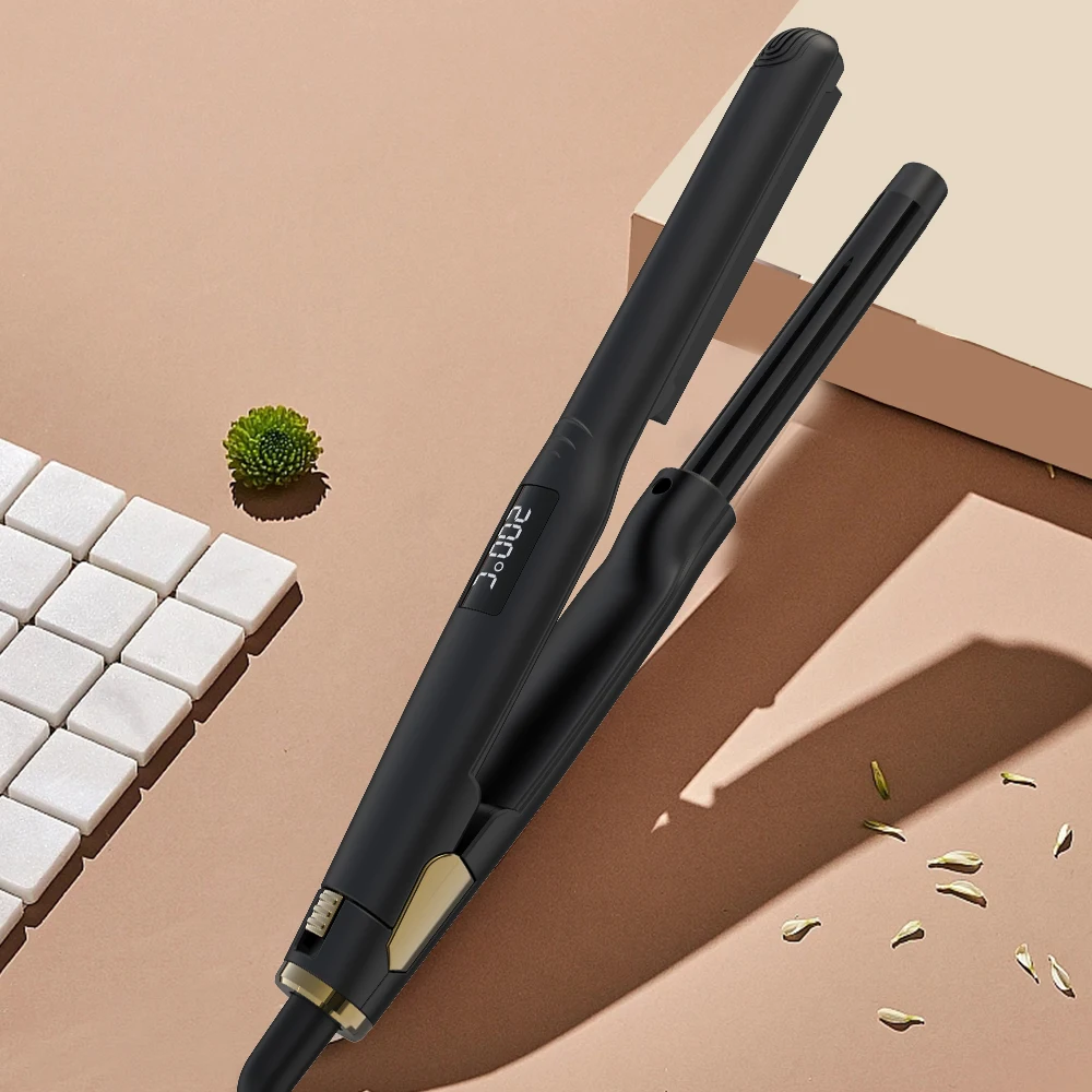 SMET Professional Hair Straightener Elegant Portable Smart Fast Heating Anti-Scald Flat Iron for Home Hotel Use Titanium Plate