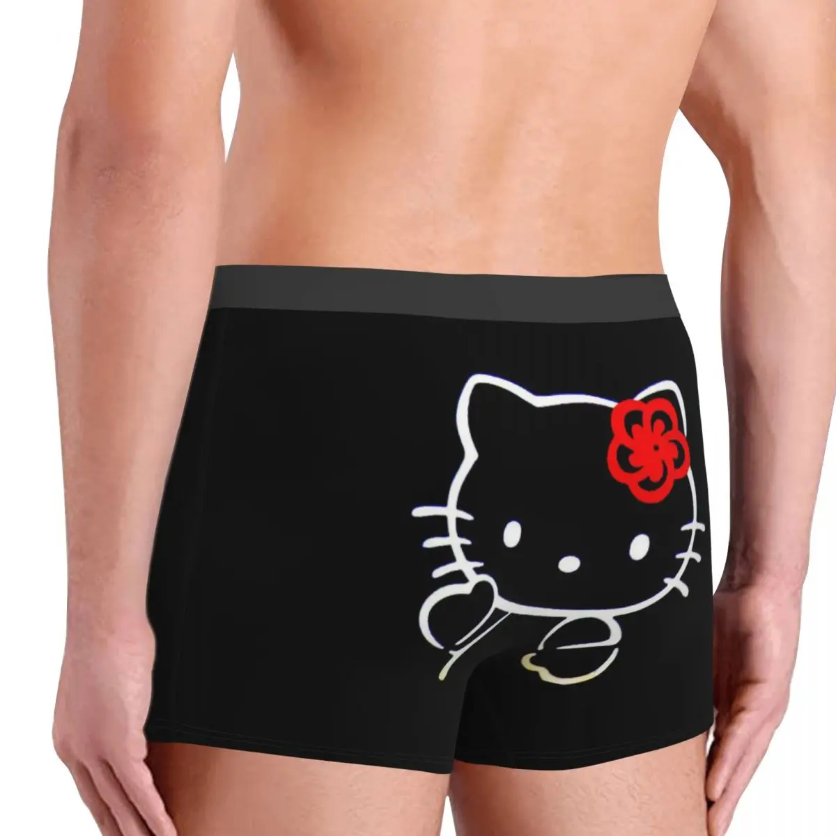 Hello Kitty Sanrio Boxer Shorts For Homme 3D Printed Cartoon Underwear Panties Briefs Soft Underpants