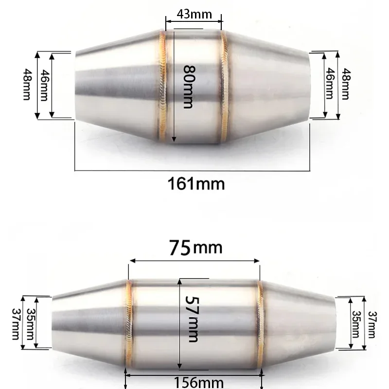 Silenciador para Kamera Parkir, Kembali, Tekanan, Inti Katalis silencioso, Motor Pipa, Idspansi Ruang, DB Pembunuh, 51mm