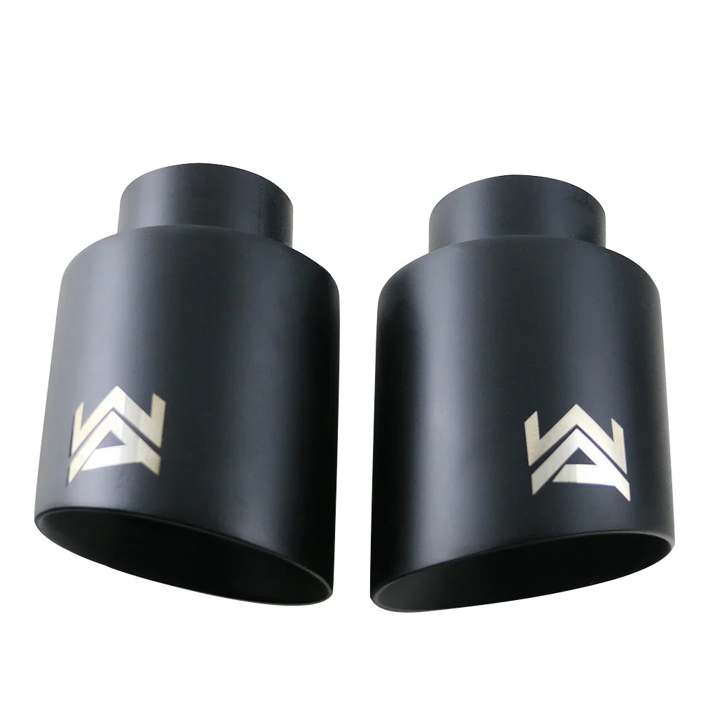 

1PCS Universal Car Exhaust tip Interface 63mm Slant Oval Outlet 89mm/102mm Muffler Tailpipe Stainless steel Black Blue nozzle