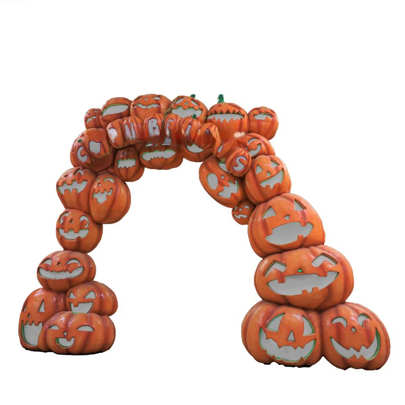 Halloween Party Event Shows Decor Outdoor Resin Pumpkin Arch Giant Fiberglass Decoration Sculptures