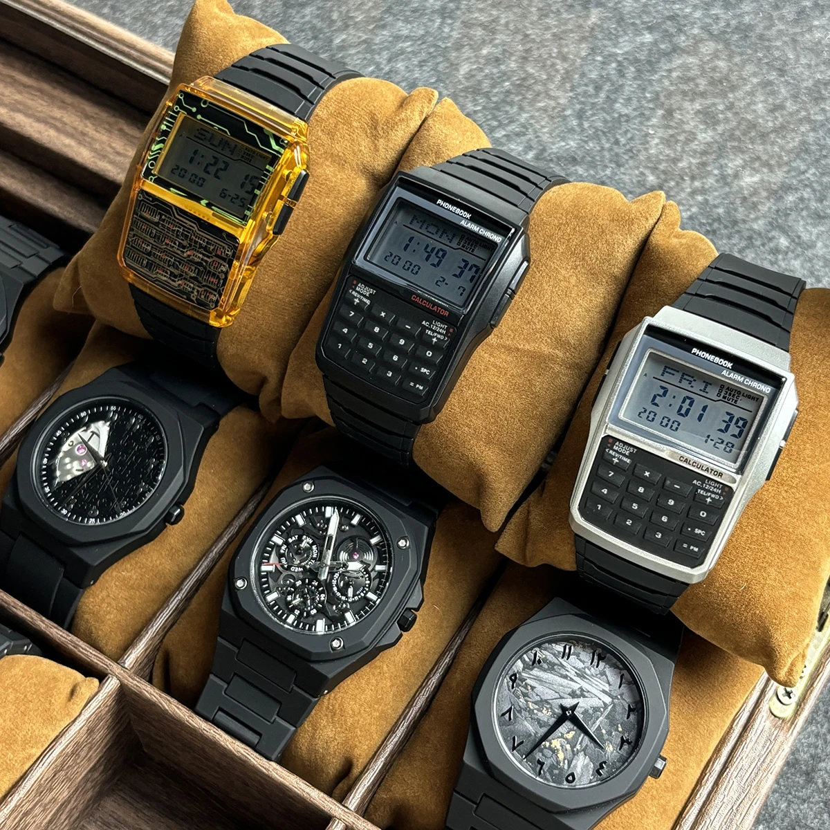 Men's Top Luxury Set Military LED Digital Watch Multifunction Calculator Watch Computer Style