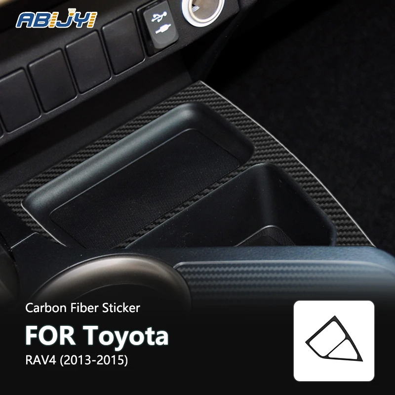 

For Toyota RAV4 2013 2014 2015 New Carbon Fiber Interior Storage Border Decoration Sticker Decal Car Accessories