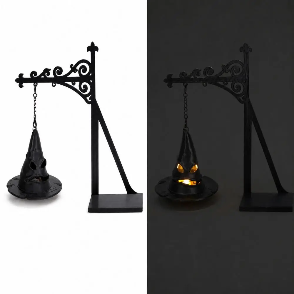 Warm Library Lantern Bookshelf Lamp Halloween Ghost Vintage Miniature Street Lamp Decorative Christmas LED Bookshelf Lighting