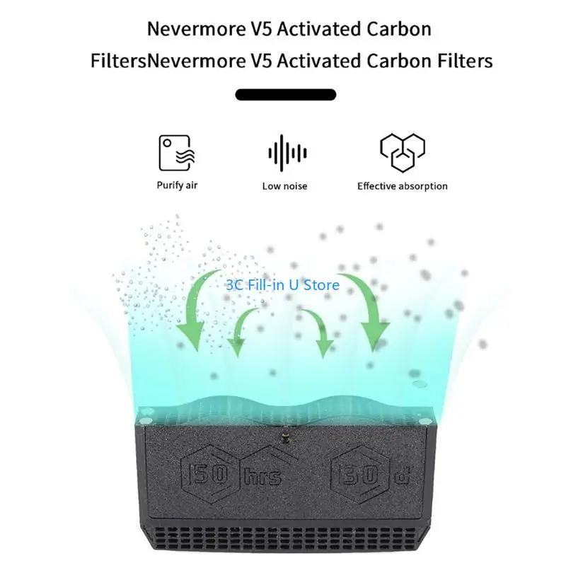 

G8TA Nevermore Carbon Filter с винтовой гайкой xh2a -штифт для Voron2.4,