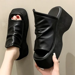 Summer Women Slippers 8CM Platform Non-Slip Sandals Wedges Shoe Outdoor Clogs Fashion Design Beach Vacation Slipper Casual Shoes