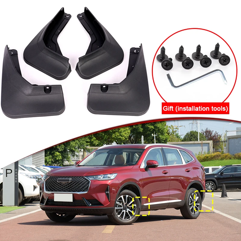 

Car Styling For GWM HAVAL H6 3th Gen 2021-2023 ABS Car Mud Flaps Splash Guard Mudguards MudFlaps Front Rear Fender Accessories