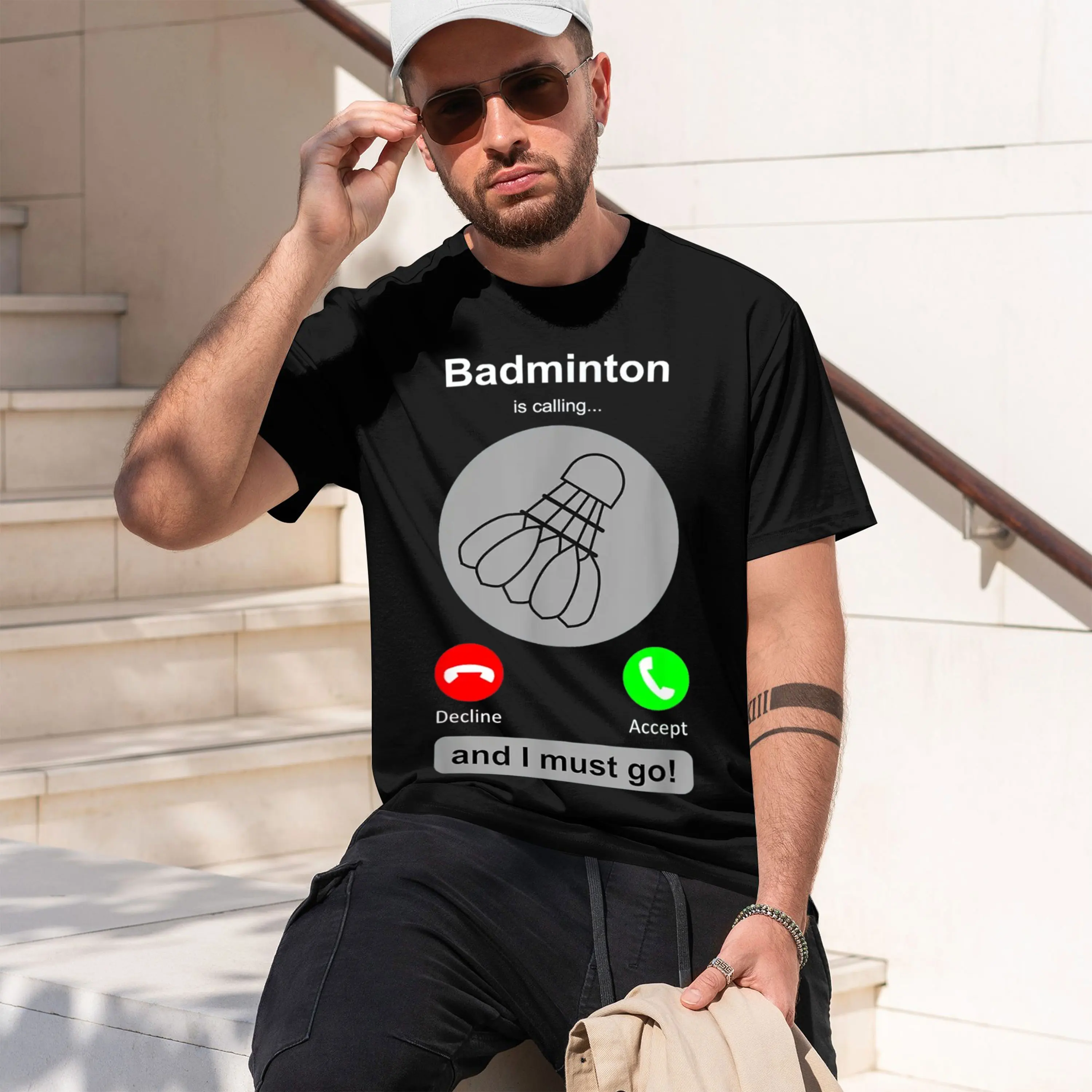 Badminton Is Calling - Casual Style Men's T-Shirt Badminton Calling