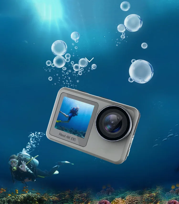 2026 4k Action Camera Dual Screen Camera 4k Action Mini Action Camera Waterproof