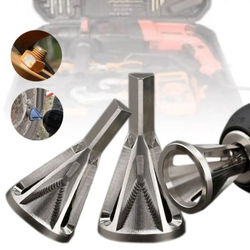 Hexagonal Shank External Chamfer Drill Bit Deburring Triangular Shank Drill Bit Cutter Metal Remove Burr Deburring Chamfer