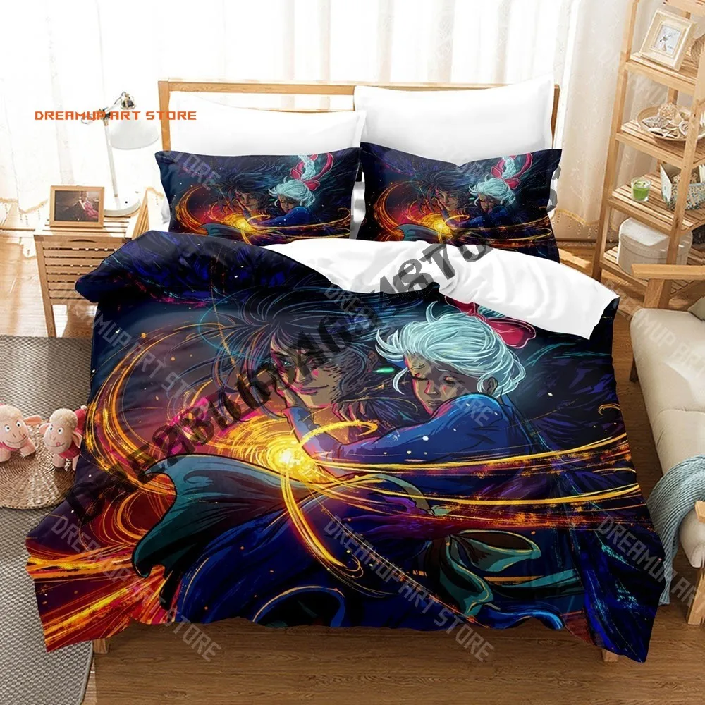 2026 3D Print Howl Sophie Hatter Bedding Set Single Twin Full Queen King Size Bed Set Adult Kid Bedroom Duvetcover Sets Anime Be
