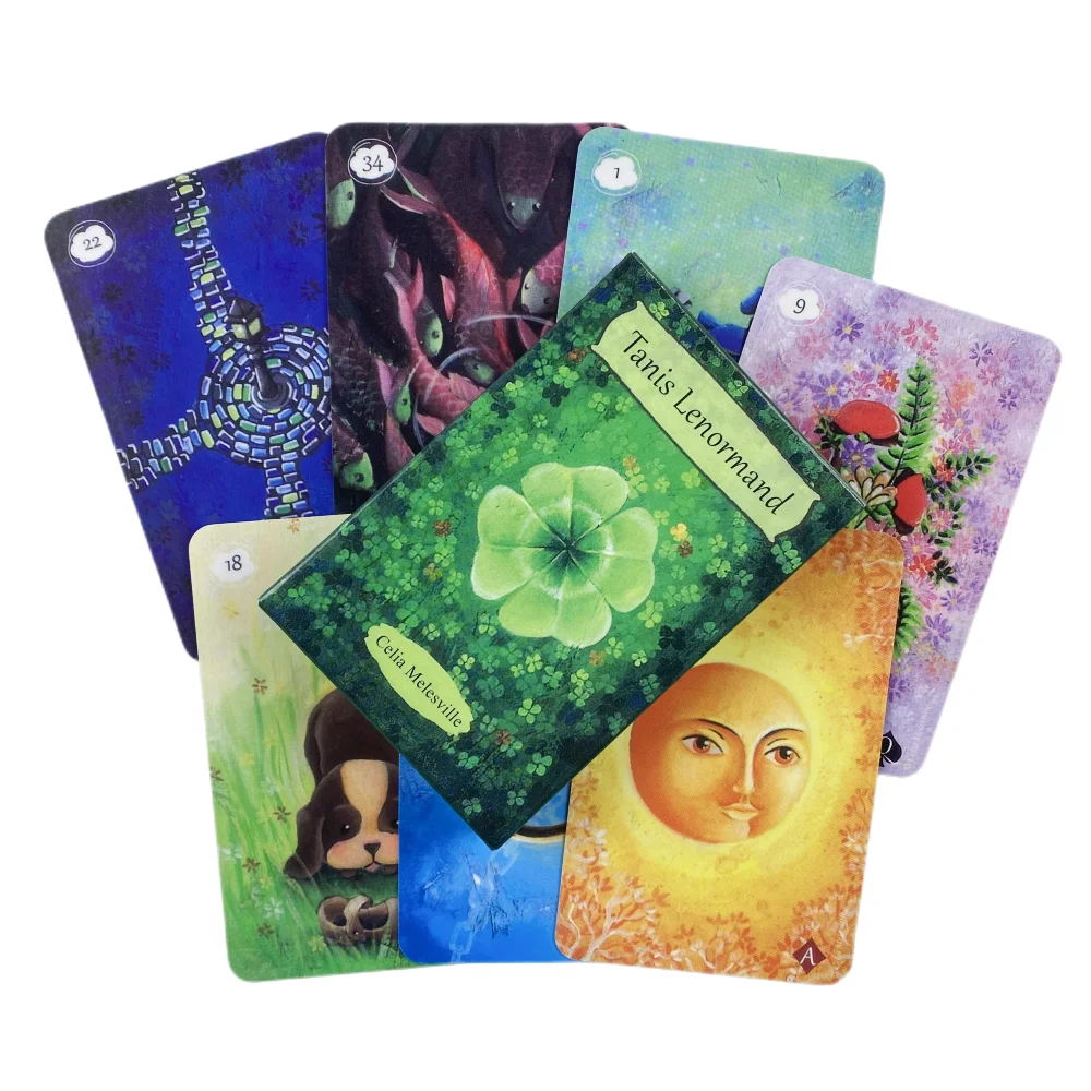 Tanis Lenormand Oracle Cards Tarot Divination Deck English Vision Edition Board Playing Game For Party